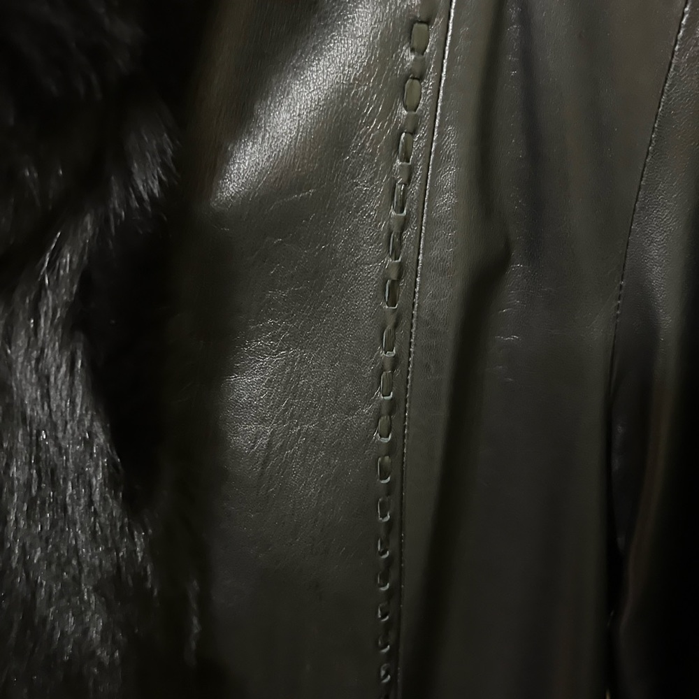 Rocco D’Amelio by Dero Full Length Leather and Fur Coat Retail $3500 - Picture 5 of 13